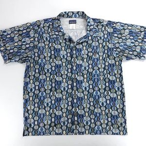 Patagonia rhythm disco 1990s short sleeve men’s button front short sleeve size M